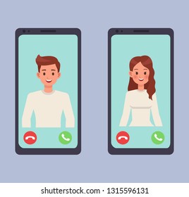 people playing smartphone character vector design