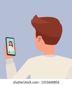 personas que juegan al diseño vectorial de caracteres de smartphones