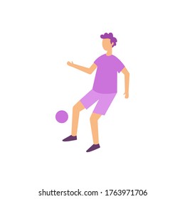 people are playing soccer by juggling the ball