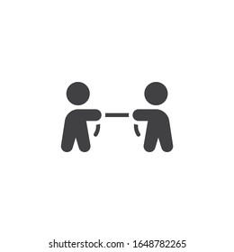 People playing Tug of war vector icon. filled flat sign for mobile concept and web design. Business competition glyph icon. Symbol, logo illustration. Vector graphics