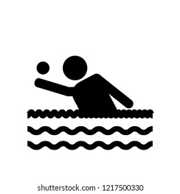 People playing Waterpolo icon icon. Trendy People playing Waterpolo logo concept on white background from Recreational games collection. Suitable for use on web apps, mobile apps and print media.