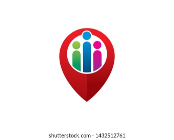 People Point Logo Template, Icon, Symbol