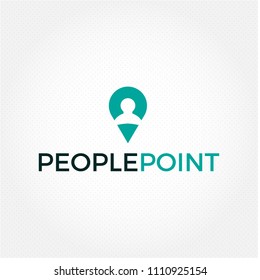 People point web logo. Human body map mark sign