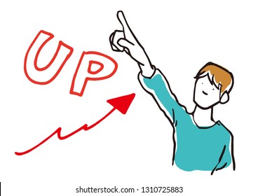 People pointing up