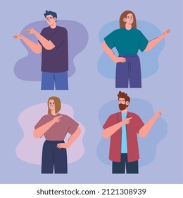 people pointing in different directions