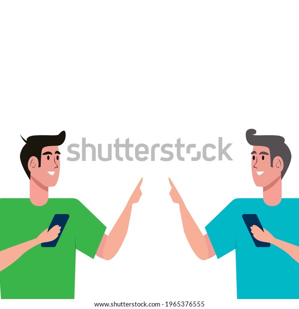 People Pointing Looking Directions Via Highend Stock Vector (Royalty ...