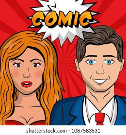 people pop art comic