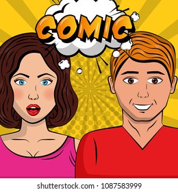 people pop art comic