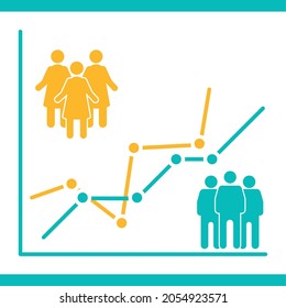 people population for gender infographic