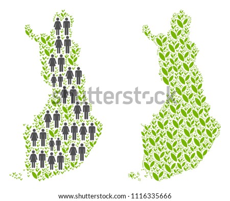 People Population Grass Finland Map Vector Stock Vector