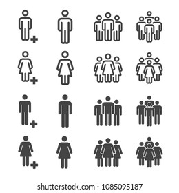 People And Population Icon Set