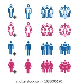 People And Population Icon Set