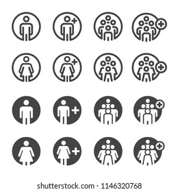 People And Population Icon Set