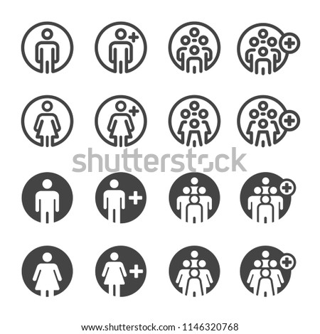 people and population icon set