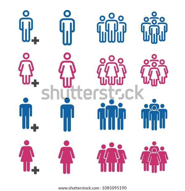 people and population icon\
set
