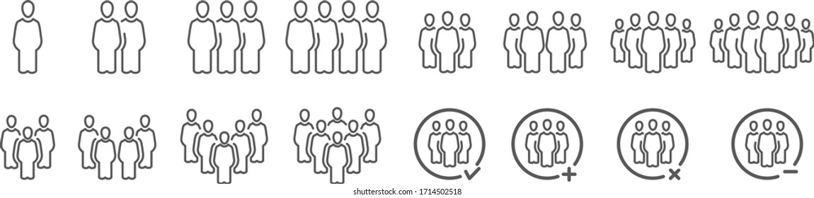 people and population icon set,vector and illustration