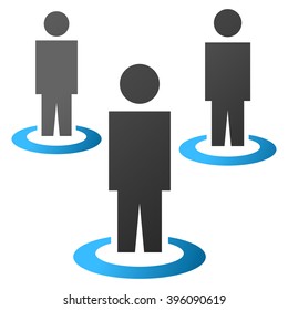 People Portals vector toolbar icon for software design. Style is gradient icon symbol on a white background.