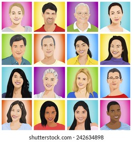 People Portraits Vector