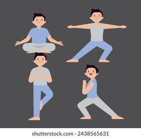 Menschen in Posen von Yoga