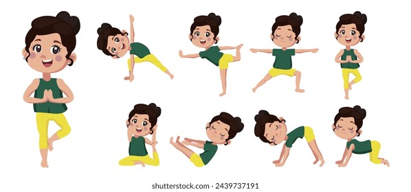 Personas en poses de yoga 