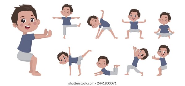 Personas en poses de yoga 