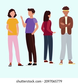 People posing in different poses