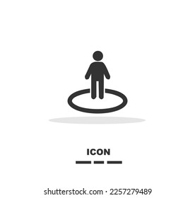 People position icon in black colour