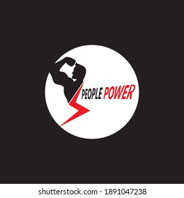 Ilustración vectorial del logotipo de potencia de la gente