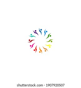 People power sign, symbol, logo artwork isolated on white