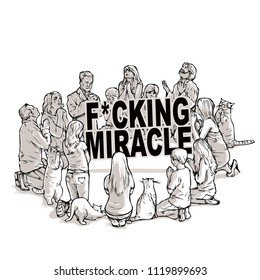 People pray for miracle
