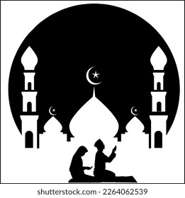 people pray on the night of the holy month of ramadan