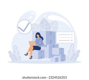 people and premises, Smartphones tablets user interface online shopping, flat vector modern illustration