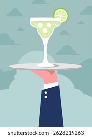 People Prepare Cocktail Drink Illustration