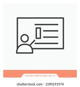 People with presentation boards Icon Vector Illustration