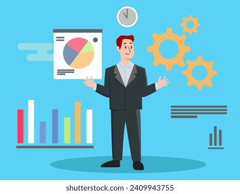 People presentation in office vector