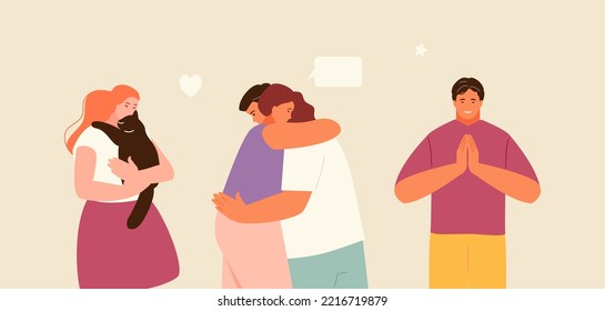 People prevention and stress management. Communication with friends and animals, meditation
