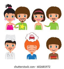 People, profession, couple, emotions