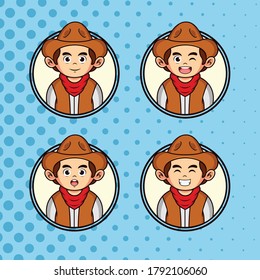 people profession vector icon cartoon illistration