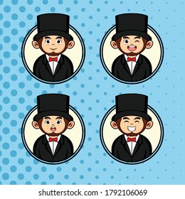 people profession vector icon cartoon illistration