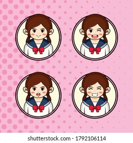 people profession vector icon cartoon illistration