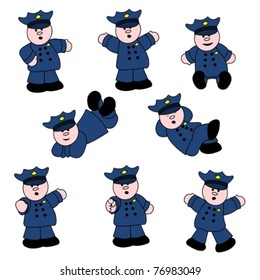 People Professions - Policeman Set 01