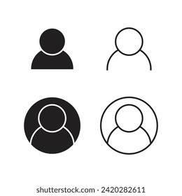 Vector de iconos de avatar del perfil de la gente
