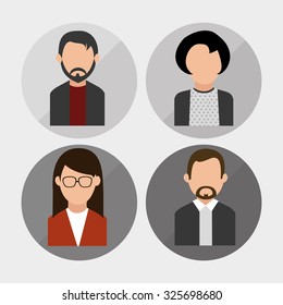 People profile concept with avatar design, vector illustration 10 eps graphic.