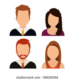 People profile graphic design, vector illustration eps10