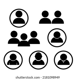 People profile, people icon set, profile icon vector