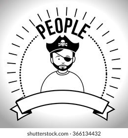 People profile retro design