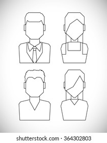 People profile silhouette