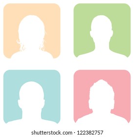 people profile silhouettes