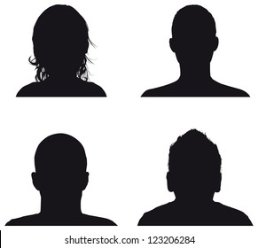 people profile silhouettes