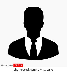 People profile silhouettes. User vector icon illustration sign